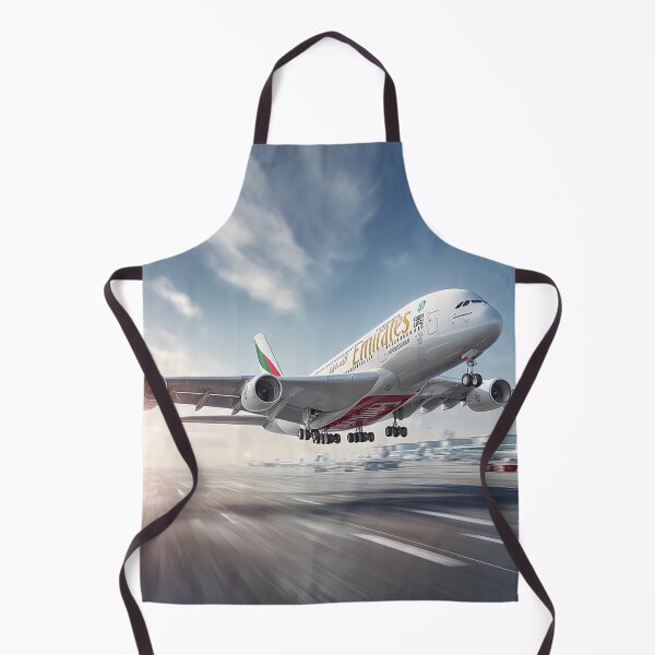 Item preview, The Emirates Superjumbo Starting Its Takeoff Roll with Sunlight on the Fuselage designed and sold by Skyframe Aviation.