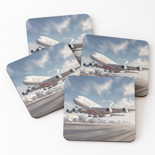 Item preview, Emirates Long Haul A380 Beginning Its Ascent with Desert Heat Rising designed and sold by Skyframe Aviation.