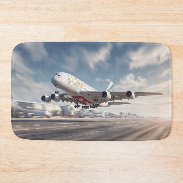 Item preview, Emirates Long Haul A380 Beginning Its Ascent with Desert Heat Rising designed and sold by Skyframe Aviation.