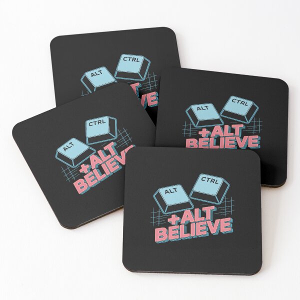 Item preview, Neon Arcade Ctrl + Alt + Believe Pun designed and sold by TechnicalSara.