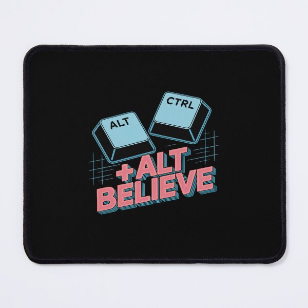 Item preview, Neon Arcade Ctrl + Alt + Believe Pun designed and sold by TechnicalSara.