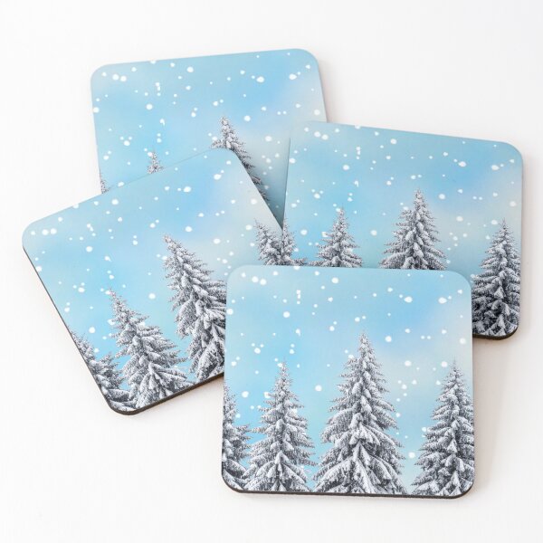 Item preview, Snowy Winter Forest | Peaceful Snowfall Pine Trees Nature Landscape Art | Snowy Landscape | Pine Tree | Watercolor designed and sold by SMHaven93.