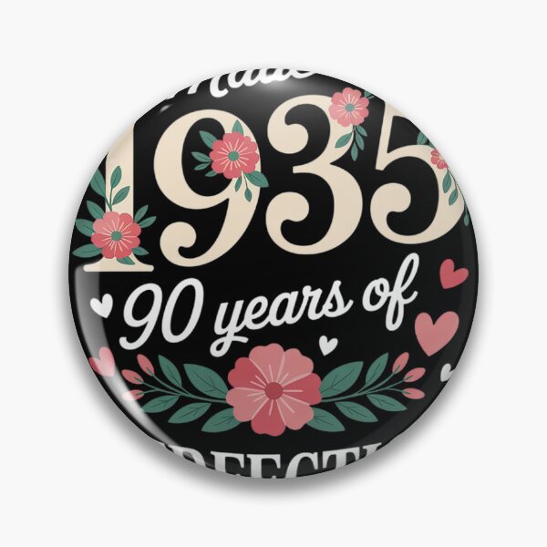 Item preview, Cute 90 Year Old Made In 1935 Floral 90th Birthday  designed and sold by InspiredFoul.