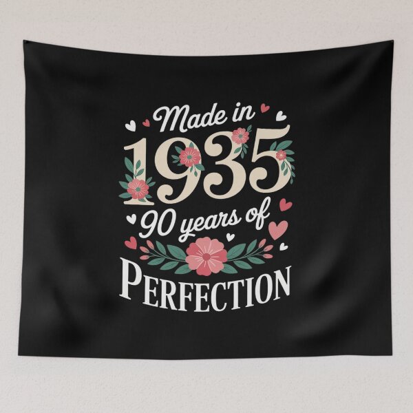 Item preview, Cute 90 Year Old Made In 1935 Floral 90th Birthday  designed and sold by InspiredFoul.