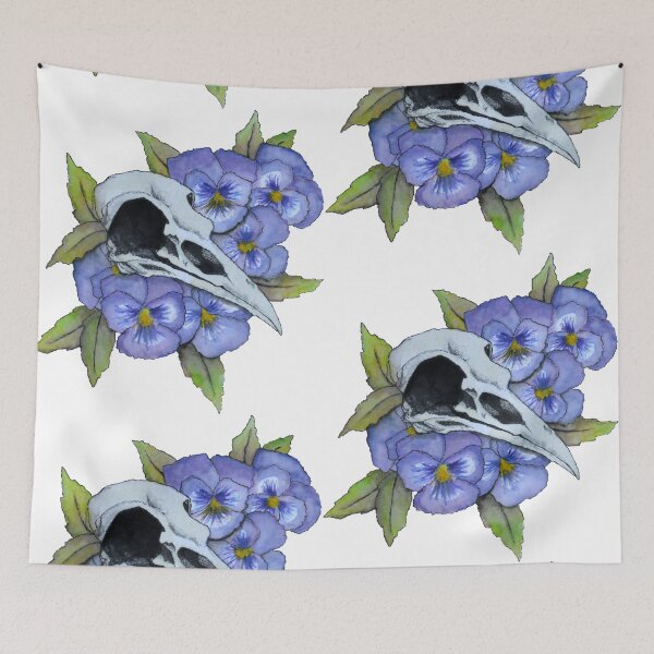 Item preview, Raven Skull Pansy designed and sold by Sonja Benson.