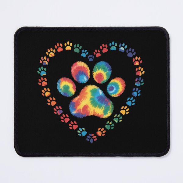 Item preview, Tie Dye Love Dog Paw Print Heart Animal Lover  designed and sold by InspiredFoul.