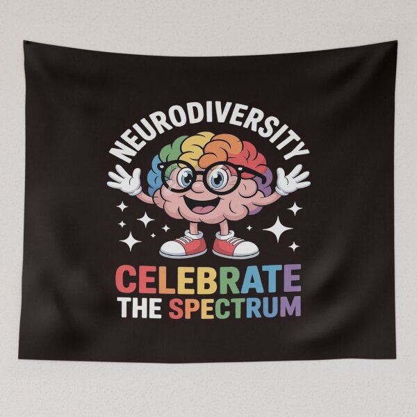 Item preview, Neurodiversity Brain Celebrate The Spectrum designed and sold by TechnicalSara.