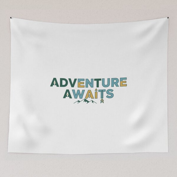 Item preview, Adventure Awaits Mountain Arrow Travel Quote designed and sold by ArtByYunus.