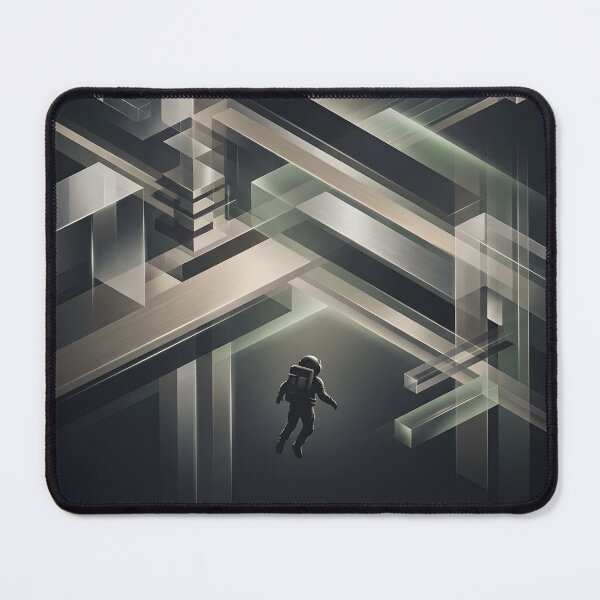 Item preview, Beyond Dimensions Futuristic Astronaut Abstract Art designed and sold by AbstractAuraArt.