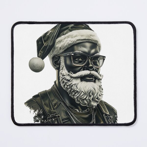 Item preview, Black Santa in Biker Gear designed and sold by newvisionart191.