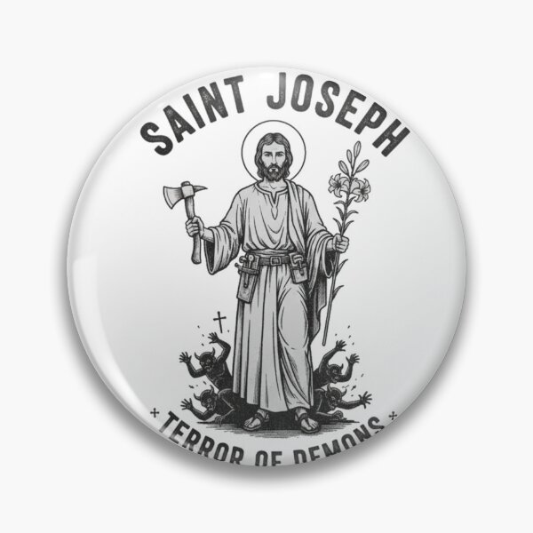 Item preview, Saint Joseph Terror of Demons - Patron of the Church & Workers Design designed and sold by TheCatholicBrew.