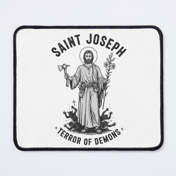 Item preview, Saint Joseph Terror of Demons - Patron of the Church & Workers Design designed and sold by TheCatholicBrew.