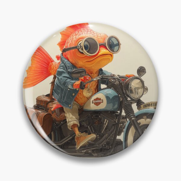 Item preview, Goldfish riding a motorbike designed and sold by devguy.