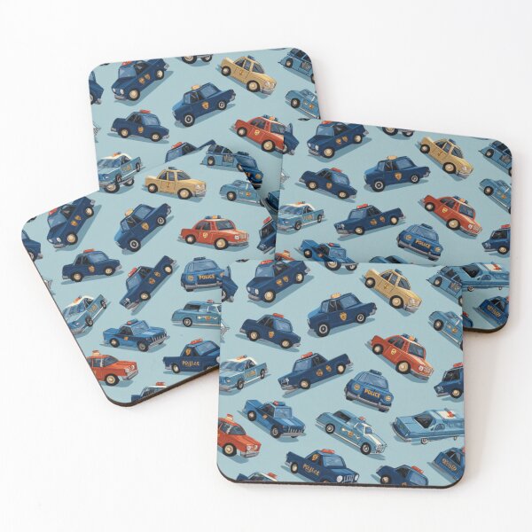Item preview, Police cars pattern for boys  designed and sold by SmileshareShop.
