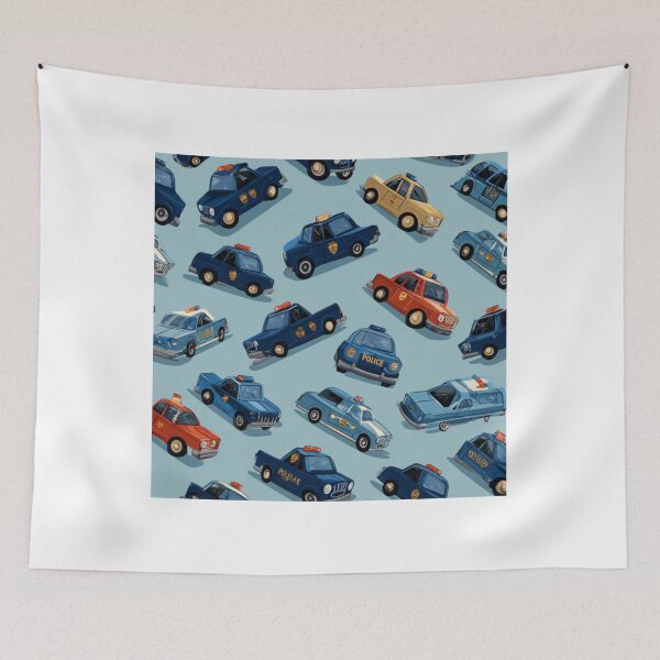 Item preview, Police cars pattern for boys  designed and sold by SmileshareShop.