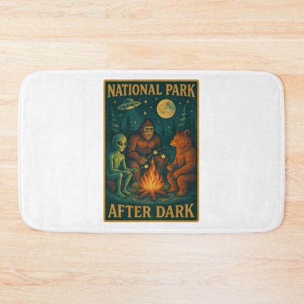 Item preview, Nationals Park After Dark Alien Bigfoots Bear Camping Men Women designed and sold by McintoshPatr.