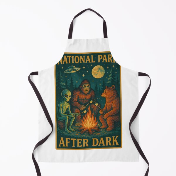 Item preview, Nationals Park After Dark Alien Bigfoots Bear Camping Men Women designed and sold by McintoshPatr.