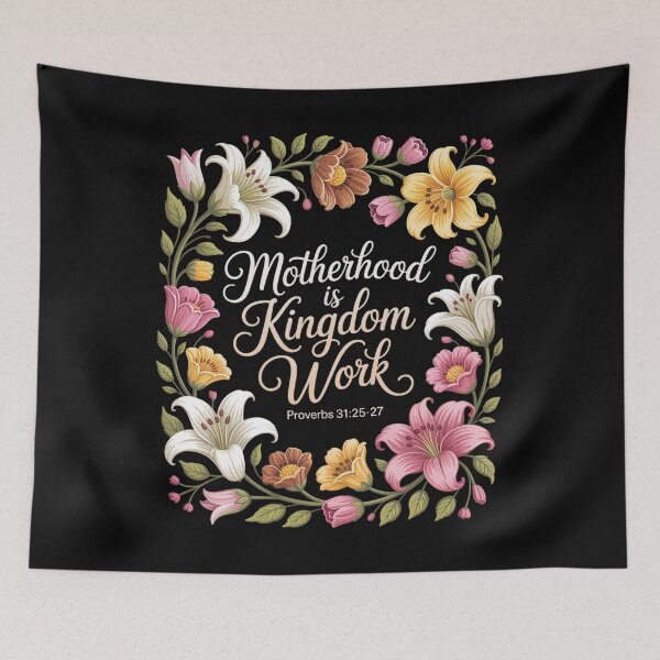 Item preview, Motherhood Is Kingdom Work Floral Christian Mom Mothers Day designed and sold by MaryoKing.