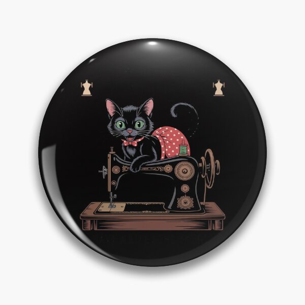 Item preview, I Sew So I Don't Choke People Save A Life Send Fabric Cat designed and sold by CareTopping.