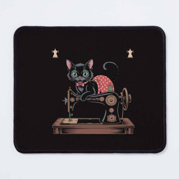 Item preview, I Sew So I Don't Choke People Save A Life Send Fabric Cat designed and sold by CareTopping.