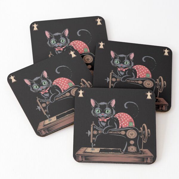 Item preview, I Sew So I Don't Choke People Save A Life Send Fabric Cat designed and sold by CareTopping.