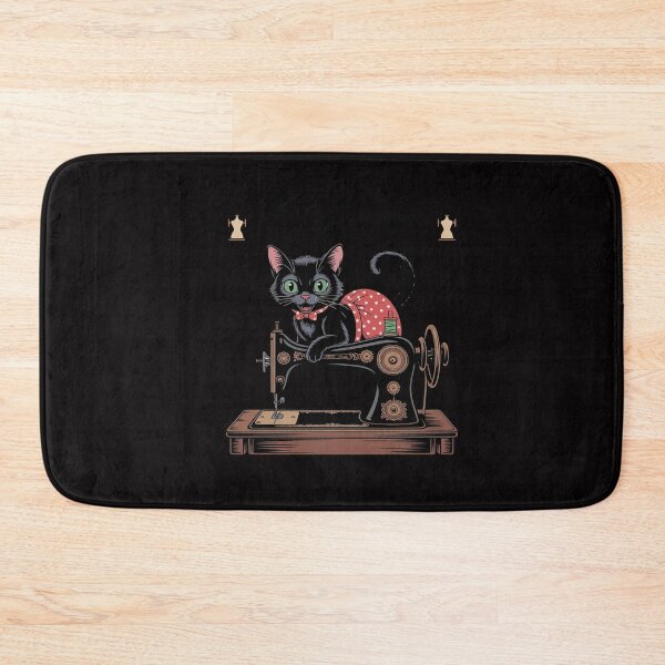Item preview, I Sew So I Don't Choke People Save A Life Send Fabric Cat designed and sold by CareTopping.