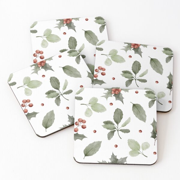Item preview, Holly Berry Christmas Pattern | Watercolor | Festive Botanical Seamless Design | Holly Berry Watercolor designed and sold by SMHaven93.