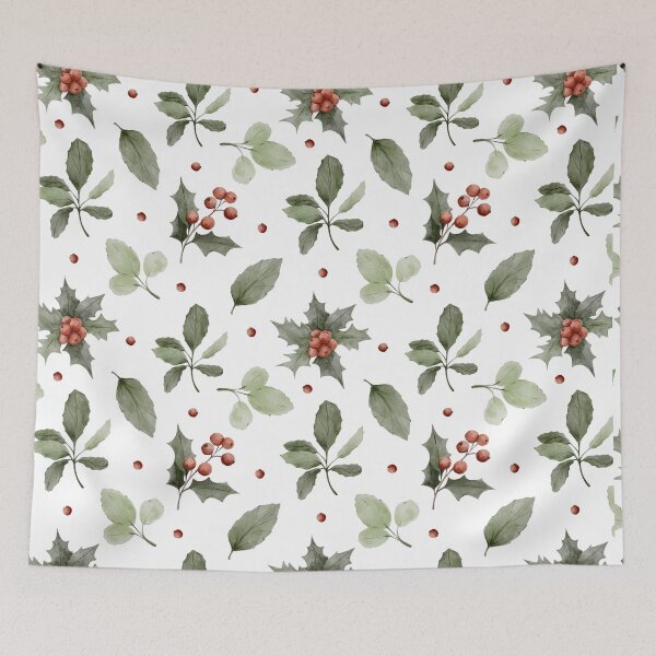 Item preview, Holly Berry Christmas Pattern | Watercolor | Festive Botanical Seamless Design | Holly Berry Watercolor designed and sold by SMHaven93.