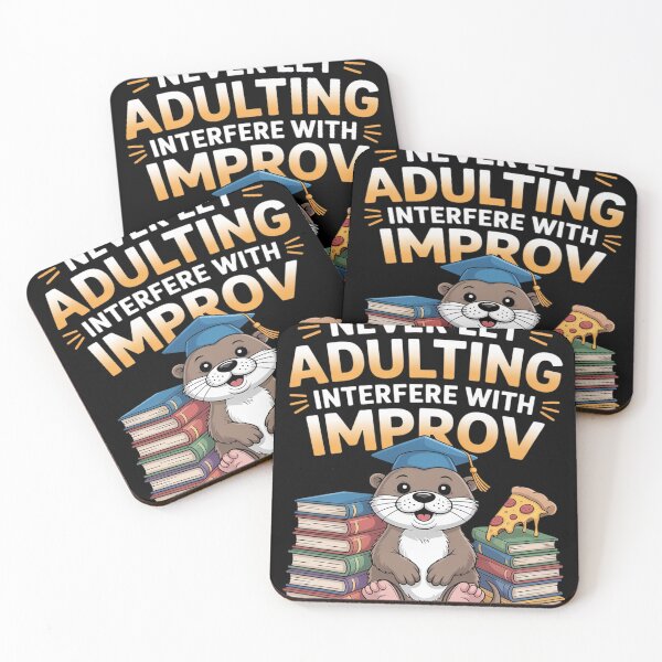 Item preview, Never Let Adulting Interfere With Improv Theater Puns designed and sold by ToggleBet.