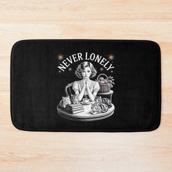 Item preview, Never Lonely Cat Lover Humor Cat Lady Cat Mom designed and sold by ToggleBet.
