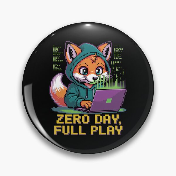Item preview, ZERO DAY, FULL PLAY Hacker Fox | Cute Retro Coding Computer Science Geek Design | Programmer designed and sold by pixelpopplanet.