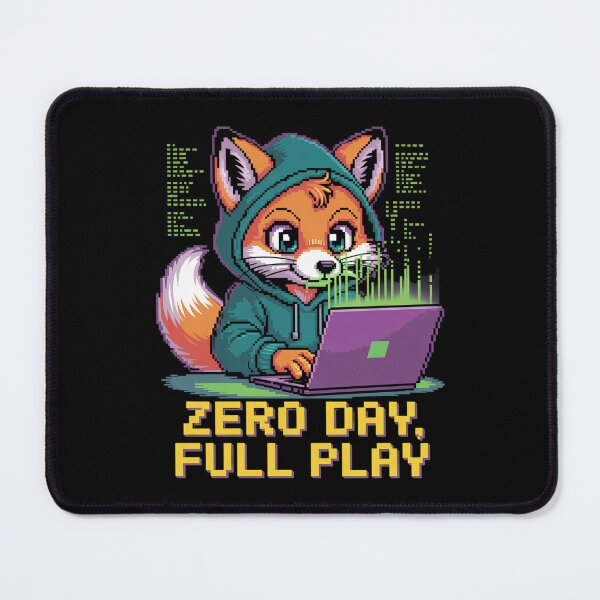 Item preview, ZERO DAY, FULL PLAY Hacker Fox | Cute Retro Coding Computer Science Geek Design | Programmer designed and sold by pixelpopplanet.