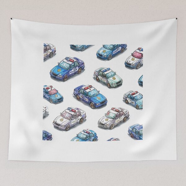 Item preview, Police cars pattern for boys  designed and sold by SmileshareShop.