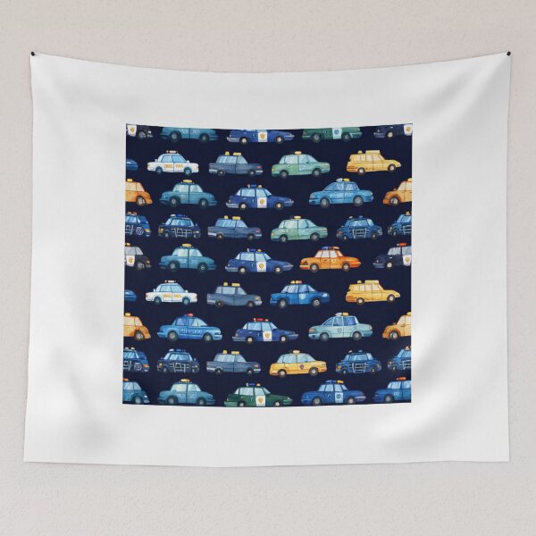 Item preview, Police cars pattern for boys  designed and sold by SmileshareShop.