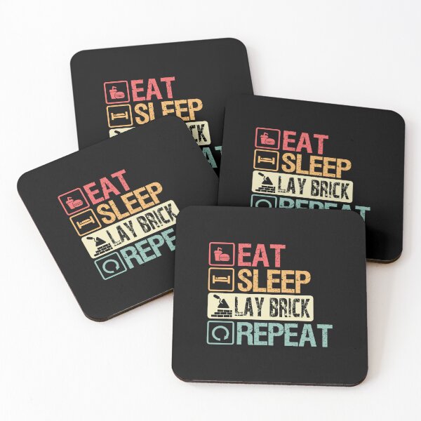 Item preview, Eat Sleep Lay Brick Repeat Mason designed and sold by TeesYouWant.