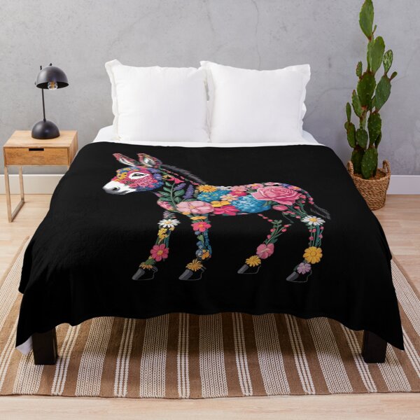 Item preview, Cute Flower Donkey on summer Floral Donkey  designed and sold by RsFilsingerArt.