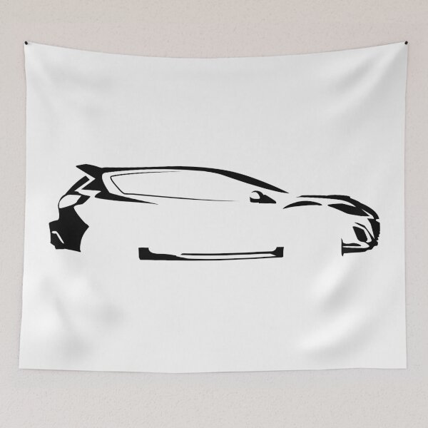Item preview, 3 MPS BL (2009) - Turbo Hot Hatch Minimalist Silhouette (Black) designed and sold by FearnCreative.