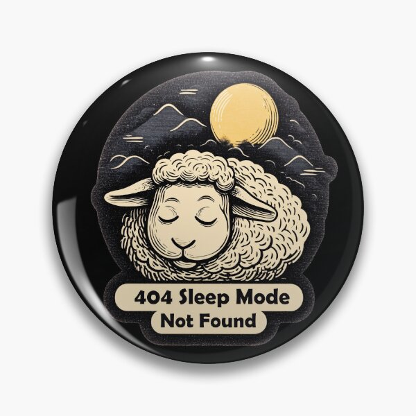 Item preview, Sleeping Sheep — 404 Sleep Mode Not Found - Funny Design designed and sold by SleekLineSketches.