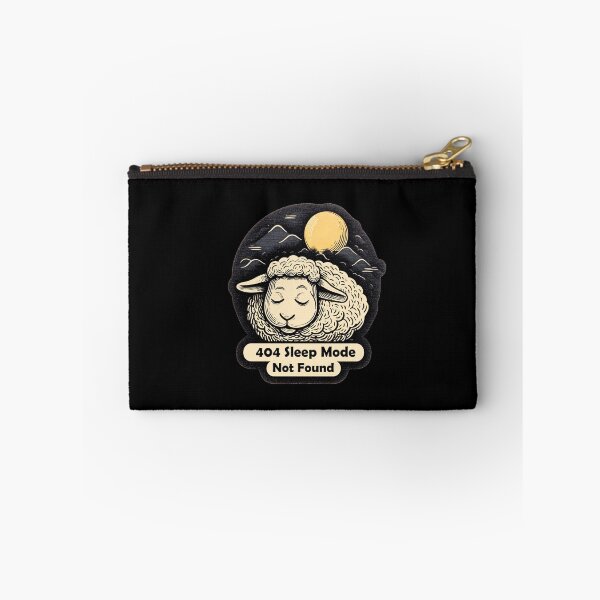 Item preview, Sleeping Sheep — 404 Sleep Mode Not Found - Funny Design designed and sold by SleekLineSketches.