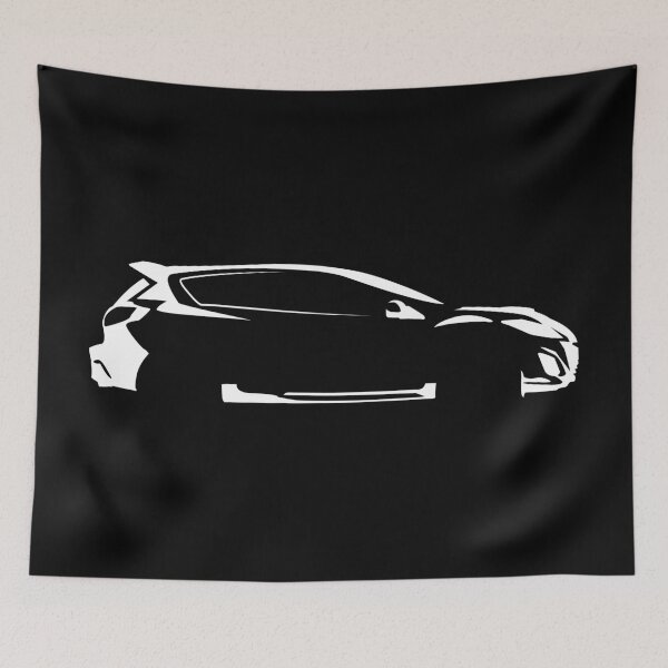 Item preview, 3 MPS BL (2009) - Turbo Hot Hatch Minimalist Silhouette (White) designed and sold by FearnCreative.