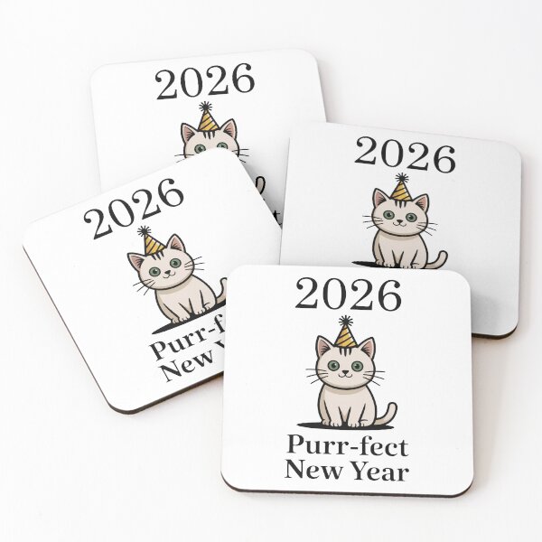 Item preview, Purr-fect New Year 2026 Party Cat designed and sold by MonkiFlipp.