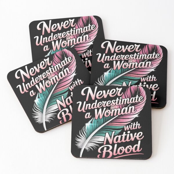Item preview, Never Underestimate A Woman With Native Blood Indigenous designed and sold by ToggleBet.