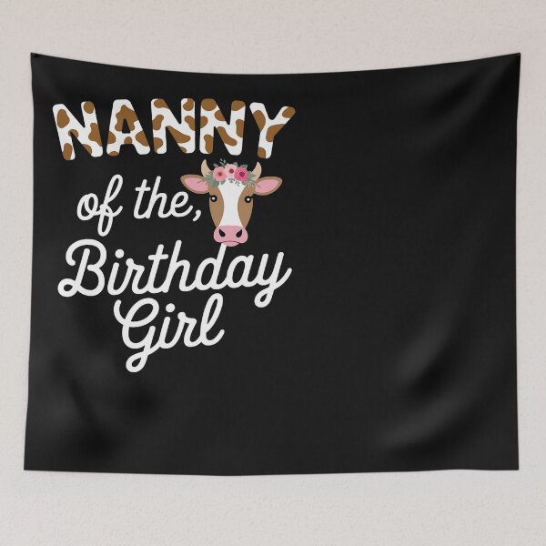 Item preview, Nanny Of The Birthday Girl Cow Grandma Family Party designed and sold by Eskomeranola.