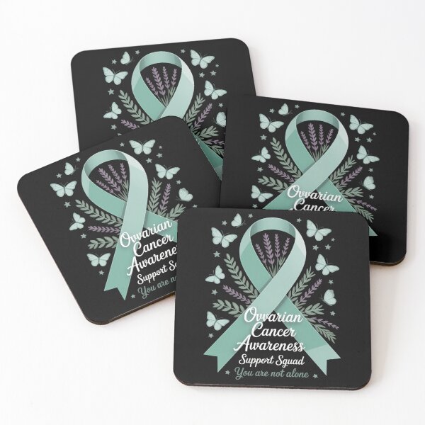 Item preview, Support Squad Ovarian Cancer Awareness Teal Ribbon Butterfly designed and sold by papertaless.