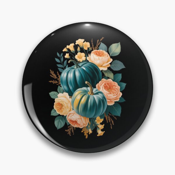 Item preview, Teal Autumn Pumpkin Floral Fall Harvest Foliage designed and sold by papertaless.