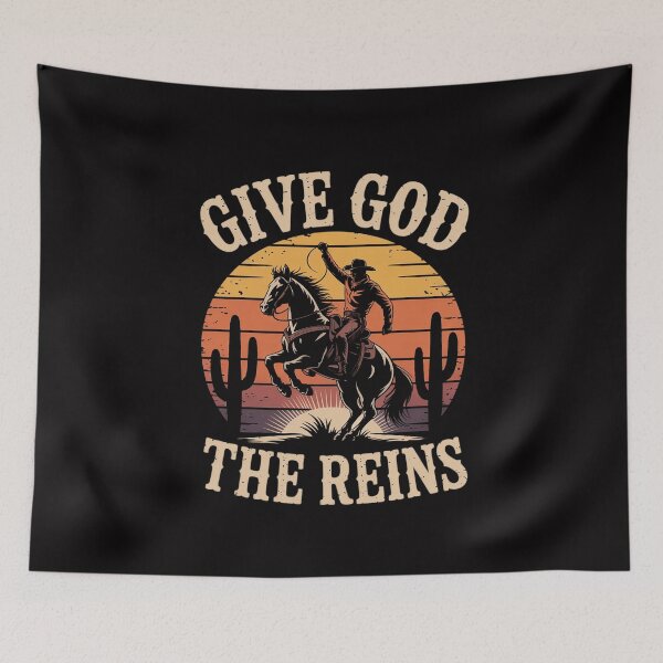 Item preview, Give God The Reins Cowboy for Christian designed and sold by MuteElevent.