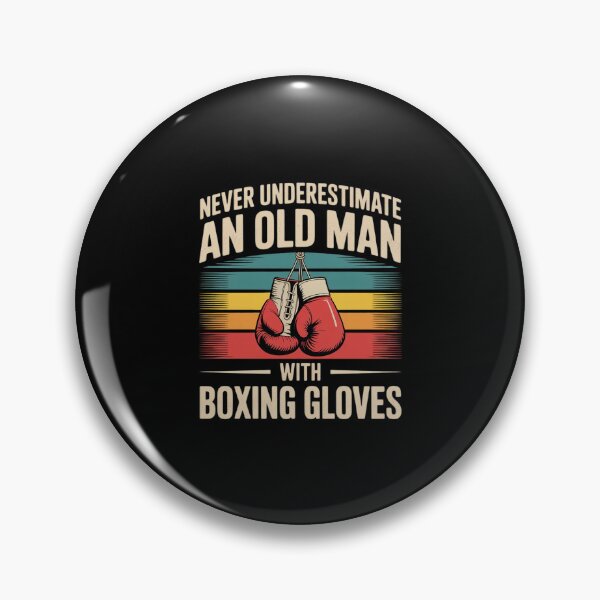 Item preview, Never Underestimate An Old Man Boxing Gloves Boxer designed and sold by ToggleBet.