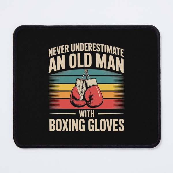 Item preview, Never Underestimate An Old Man Boxing Gloves Boxer designed and sold by ToggleBet.
