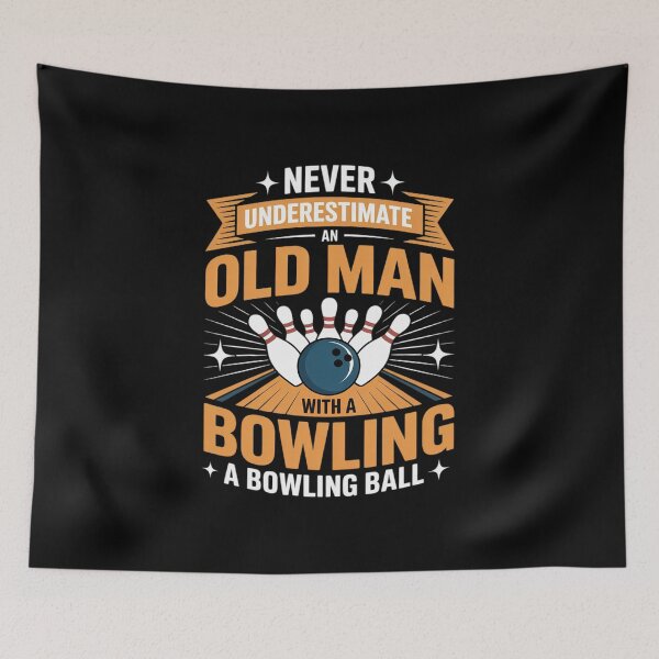 Item preview, Never Underestimate Old Man Bowling Ball Bowler Bowling designed and sold by ToggleBet.
