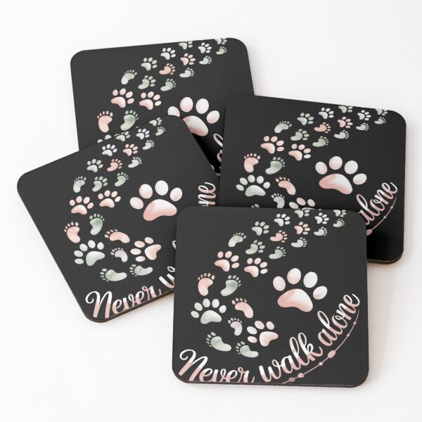 Item preview, Never Walk a Alone Paw Dog Flower Dog Friends designed and sold by ToggleBet.